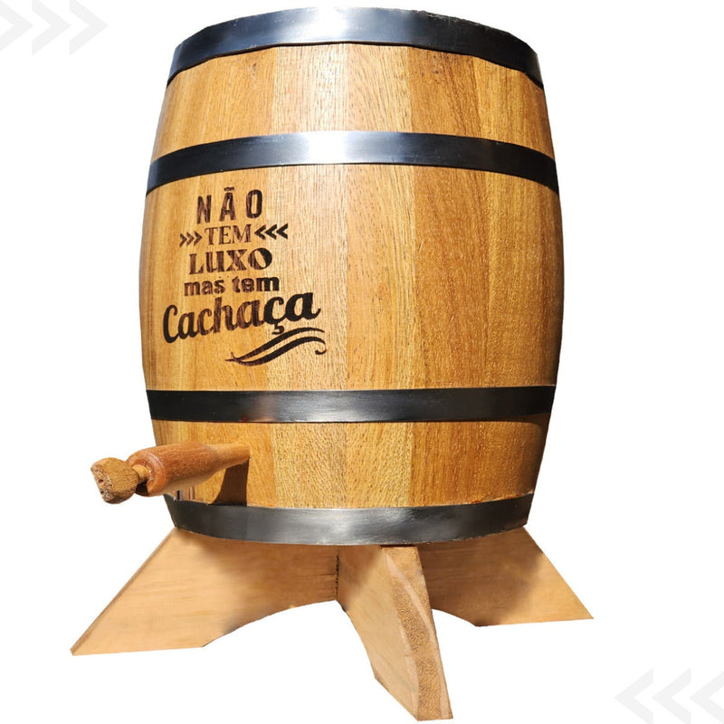 Barril Corote Cachaça Vertical Amburana 3l Tonel Bebidas